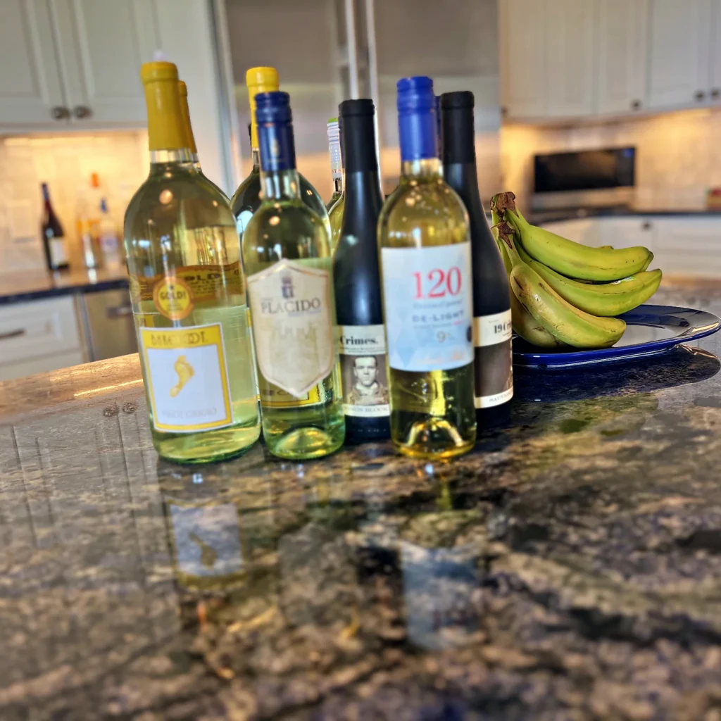 chilled-white-wine-and-fresh-bananas